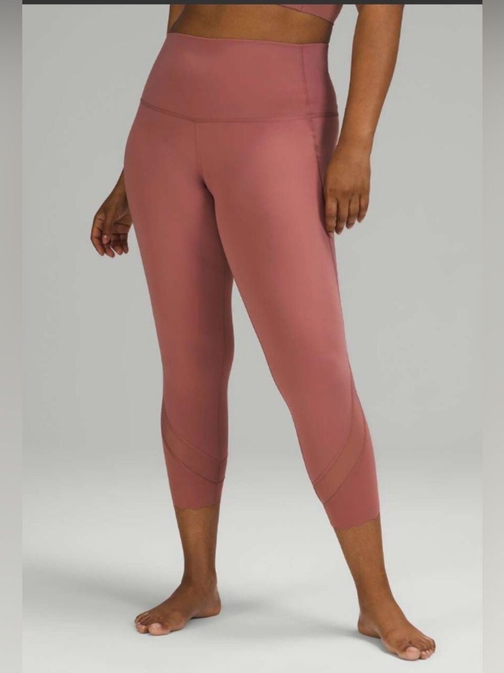 Lululemon Wunder Under High-Rise Crop 23" Full-On Luxtreme Spiced Chai sz 12